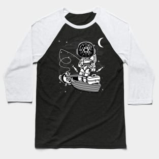 Astronaut Fishing Cardano ADA Coin To The Moon Crypto Token Cryptocurrency Blockchain Wallet Birthday Gift For Men Women Kids Baseball T-Shirt